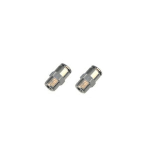 Brass threaded straight fitting for pneumatic connection