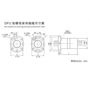 DFU – Precision Ball Screw Parameters
