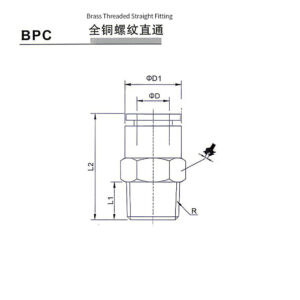 Brass Threaded Straight Fitting
