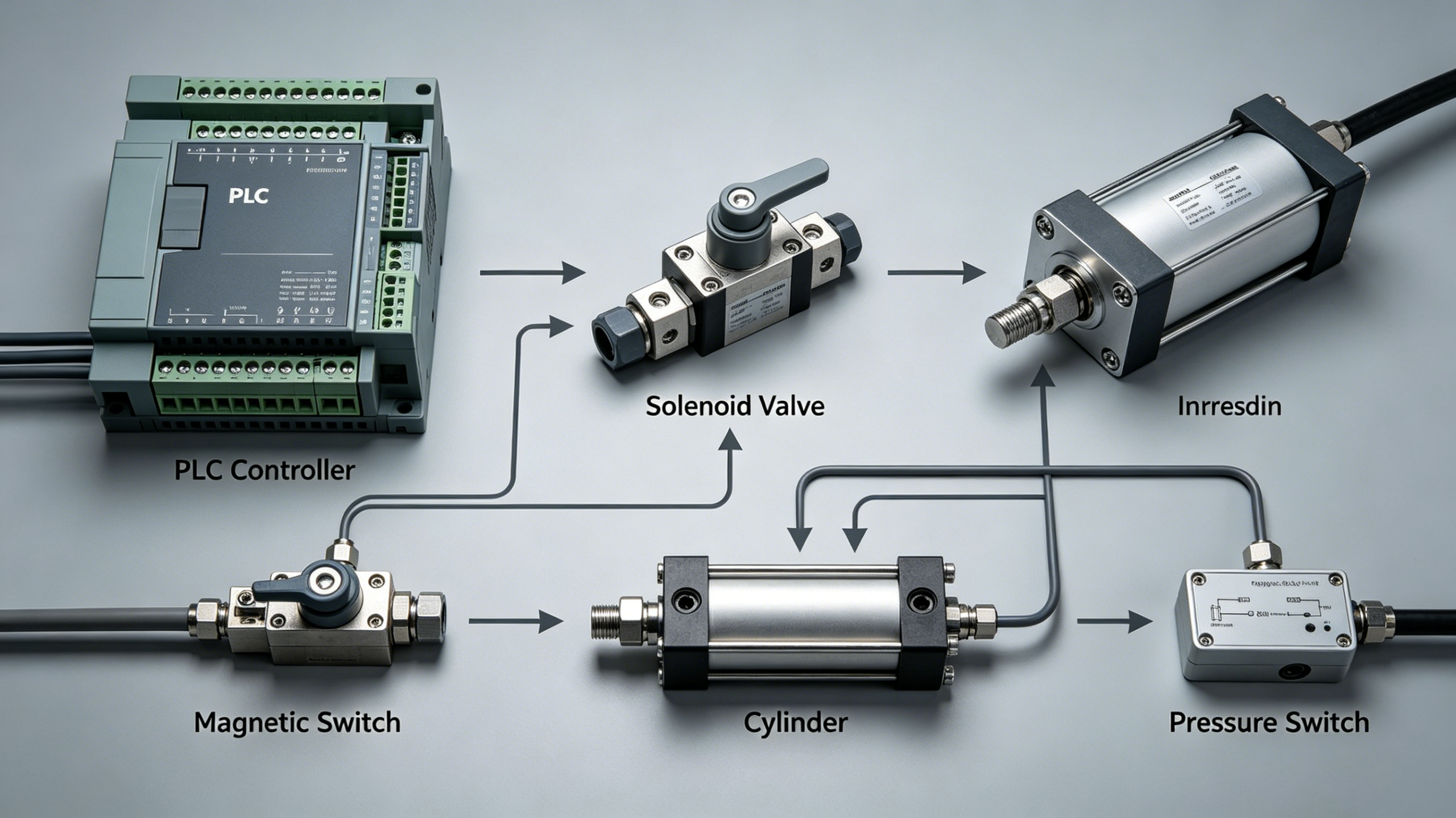 PLC + Cylinder + Solenoid Valve: Full Control Guide