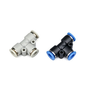 CPE plastic straight tee push-in fitting