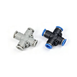 CPZ Plastic 4-way Pneumatic Push-in Fitting